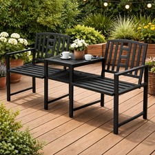 Garden Love Seat With Table