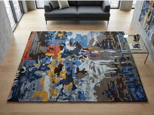Modern hand tufted wool - tufted, rug