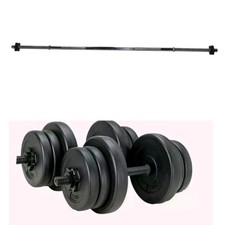 Opti 5.5ft Barbell And  Vinyl Dumbbell Set - 24kg
