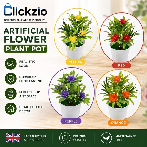 Artificial flowers potted fake - potted,