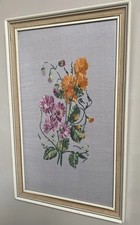 Vintage framed needlepoint - vintage,