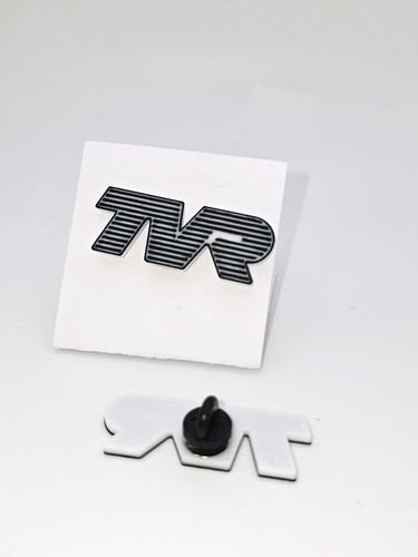 Tvr logo print pin - logo,