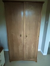 Vintage Mid Century Stag Wardrobe solid light Oak/Oak Veneer