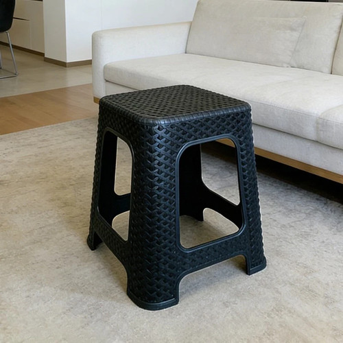 Plastic rattan stool - plastic,