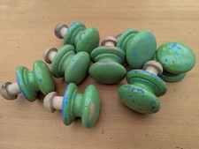 Antique/Vintage Wooden Drawer Knobs~Handles~Set of 8~Old Pine Chest of Drawers