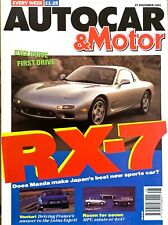 AUTOCAR MAGAZINE 27-NOV-91 - MVS Venturi 260, Mazda RX-7, Renault 21 Savanna GTX