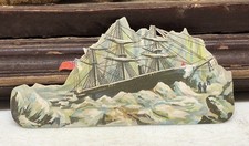 Boat Ship On Iced Shore -