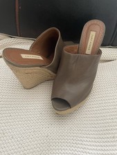 Zara Taupe Real Leather Mules