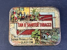 56944 Old Vintage Antique Tobacco Tin Cigarette Box Pocket Smith Glasgow Tam O