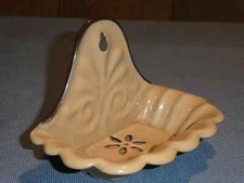 19th C ORIGINAL OLD FRENCH ENAMEL HANGING SOAP DISH VINTAGE ENAMELWARE PRIMITIVE