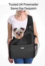SlowTon Pet Dog Puppy Sling Front Carrier, Hands Free BLACK new, No Tags