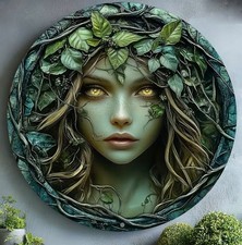 Green man lady elf - elf, tree