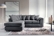 Grey Jumbo Cord Corner Sofa |