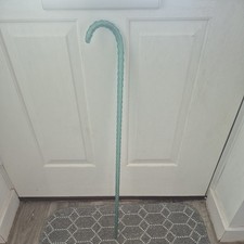 Unique Antique Victorian Glass Cane - Twisted End of Day Design 