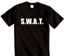 SWAT T-Shirt | Unisex Security FBI Fancy Dress Top | Combat Swat Police tshirt