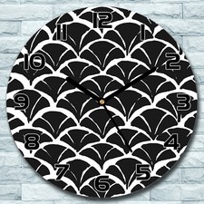 Glass Wall Clock Oriental fish