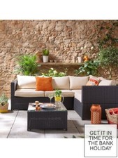 Vancouver 3-Piece Corner Rattan Set Modern and Comfortable Outdoor Furniture