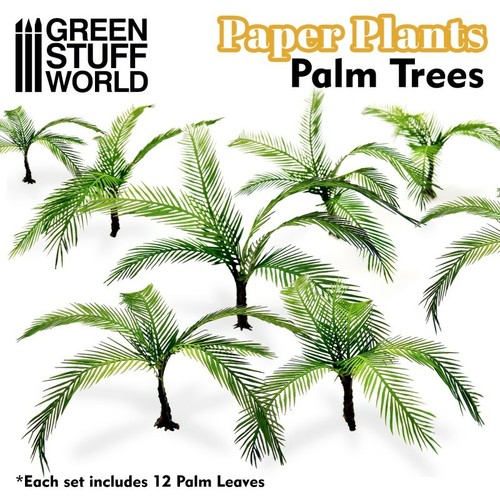 Paper plants palm trees - -,