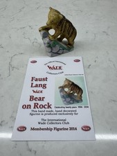 Wade Membership Bear On Rock with Certificate 2014 Excellent Condition