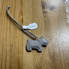 Genuine Radley Small Dove Grey Hanging 3D Leather Bag Charm New with Tags….