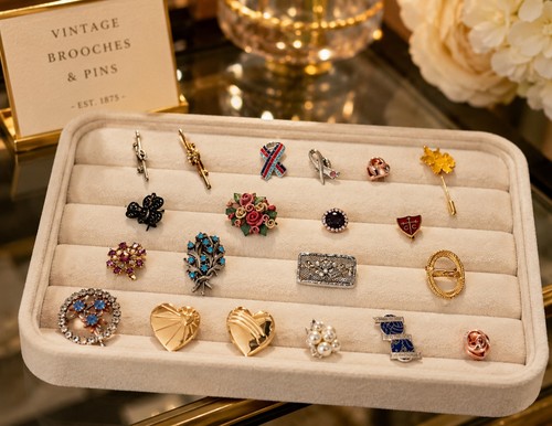 Vintage brooch badge bundle - brooch,