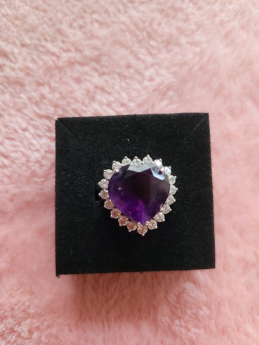 Heart shaped natural amethyst - shaped,
