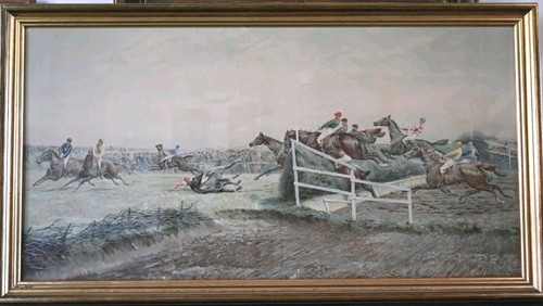 Antique 110cm horse racing - antique,