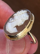 Vintage 9ct Gold Cameo Ring