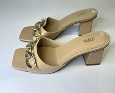 ZARA tan Mules With Block