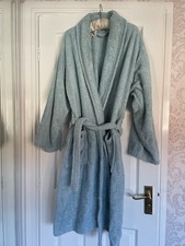 Dunelm Egyptian Cotton Dressing Gown Robe L/XL Blue Towelling
