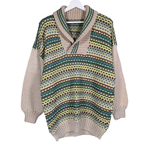 Handknit wool jumper size uk14 - wool,