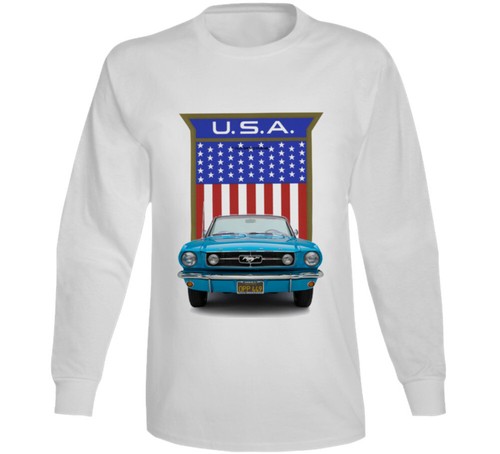 1965 mustang american flag - american,