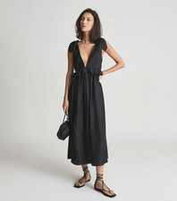 REISS NWT Laura Silk Blend Midi Dress 6 £278