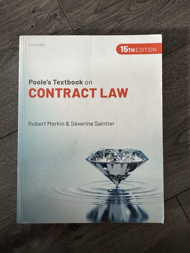 Poole textbook contract - textbook,