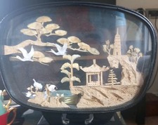 VINTAGE CHINESE CORK DIORAMA -