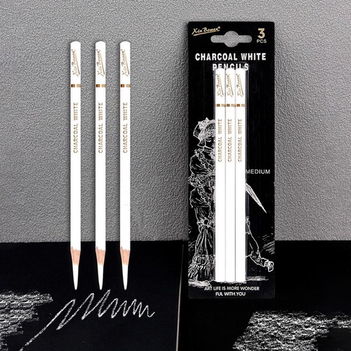 3pcs soft medium hard - 3pcs, charcoal