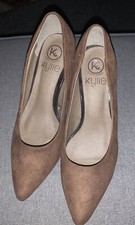 Crazy Shoes Kylie Heels Brown Suede 6 New