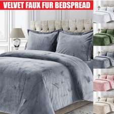 Velvet Quilted Bedspread Bed