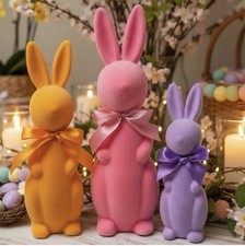 Lanpn 3PCS Flocked Bunny