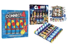 Christmas Crackers 6 Pack Recyclable Family Fun Cluedo Connect 4 Xmas Decoration