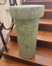 Green Roman Column Side Table