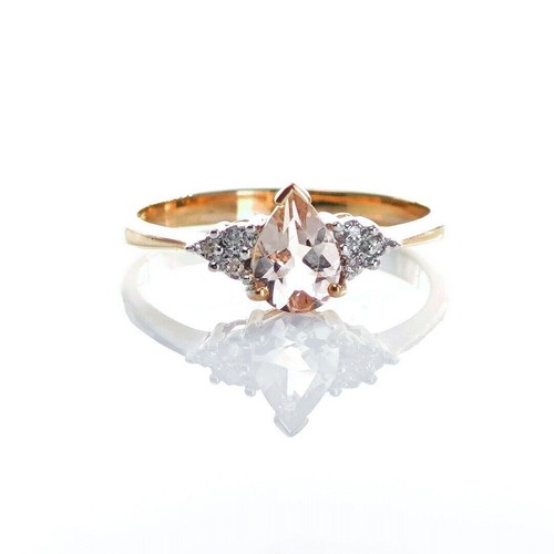 9ct morganite ring - 9ct, size