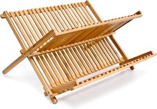 Bamboo Dish Drainer Folding 2