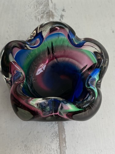 Vintage heavy glass - , multi