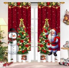 Christmas Curtain Merry