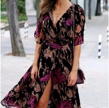 Zara devore velvet black and - zara,