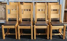 20 Available - Timothy Oulton Halo Plum Solid Wood Chairs with Leather seats