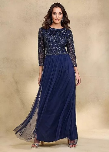 Together navy beaded maxi - navy,