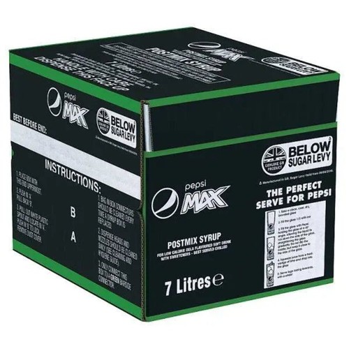 Pepsi max cola postmix - max, syrup