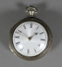 ANTIQUE HALLMARKED STERLING SILVER PAIR CASED POCKET WATCH WILLIAM TOWNSEND